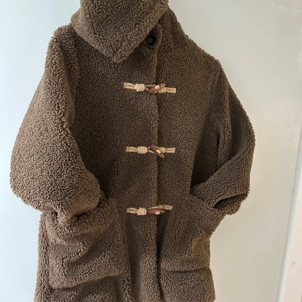 Zara Brown Fleece-Lined Jacket